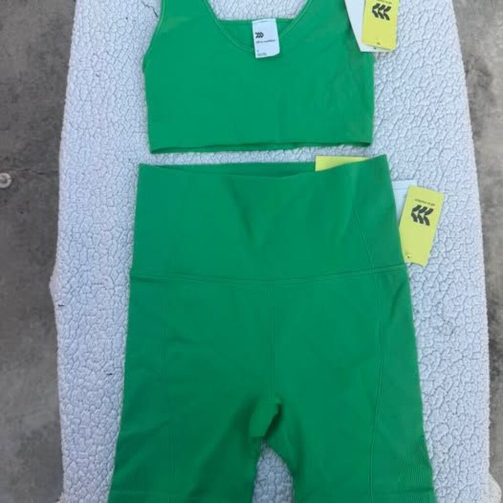 All in Motion Sports Bra and Bike Shorts Set - Size Small